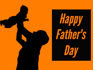 Pomarańczowa kartka szczęśliwego dnia ojca
